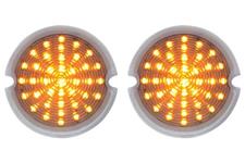 Parking Lamp Assembly, Front, 1951-53 Chevy/GMC Trucks, Amber LED, Pair
