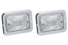 Parking Lamp Assembly, Front, 54-55 Chevy/GMC Trucks, Clear w/12 Volt System, Pr