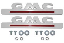 Emblem, Hood Sides, 1947-54 GMC Trucks, White w/Red