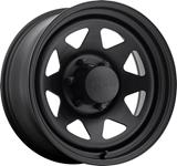 Wheel, US Wheel 8-Spoke Stealth - 6x5.5, 16x8, 4.5" Backspace, w/Center Cap
