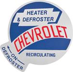 Decal, Recirculating Heater/Defroster, 1955-59 Chevrolet Trucks, 2nd Series