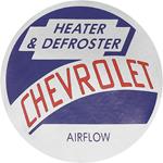 Decal, Airflow Heater/Defroster, 1954-55 Chevrolet Trucks, 1st Series