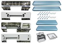 Armrest Base/Pad Kit, Front/Rear, 1965-67 A-Body/Catalina, 11" Front, Exc. Conv.