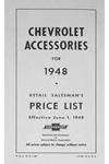 Accessory Sales Brochure, 1948 Chevrolet