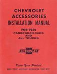 Accessory Parts & Installation Manual, 1954 Chevrolet