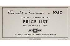Accessory Sales Brochure, 1950 Chevrolet