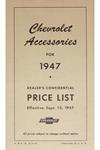 Accessory Sales Brochure, 1947 Chevrolet