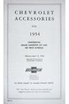 Accessory Sales Brochure, 1954 Chevrolet