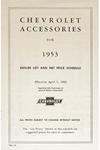 Accessory Sales Brochure, 1953 Chevrolet