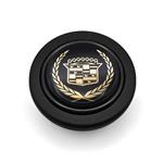 Horn Button, Grant Signature Series, Gold On Black Cadillac Crest