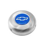 Horn Button, Grant Classic & Challenger Series, Blue/Silver Bowtie, Stainless