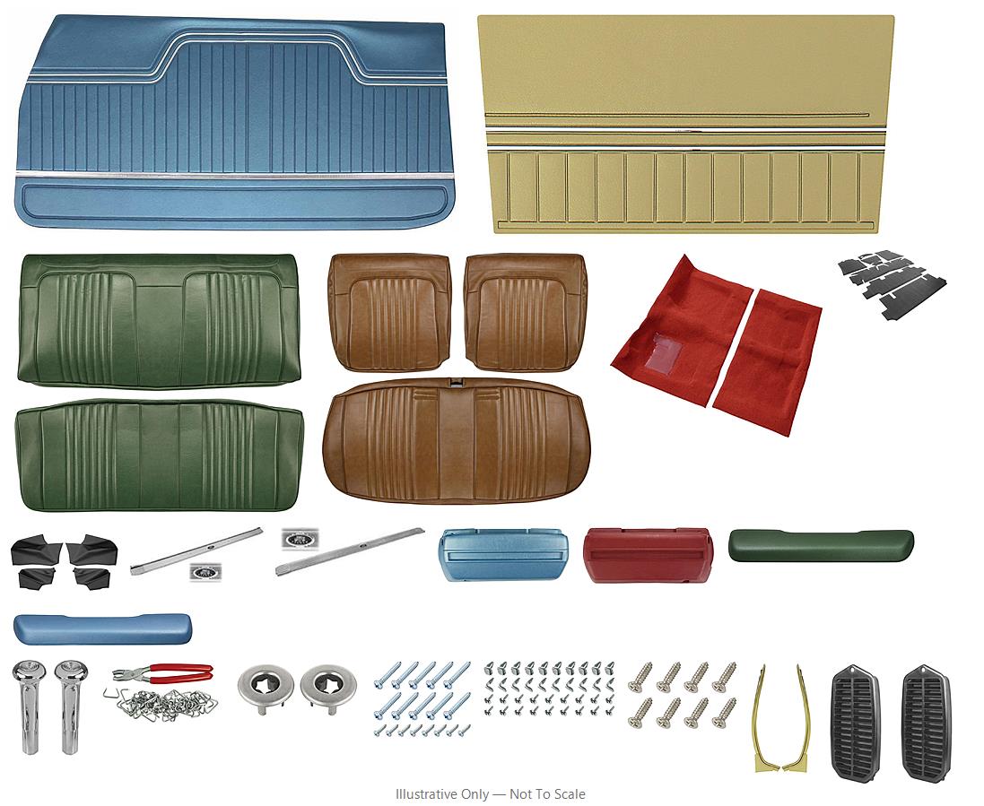 Photo of Interior Kit, 1971-72 Chevelle Stage II, Split Bench, Convertible, Distinctive