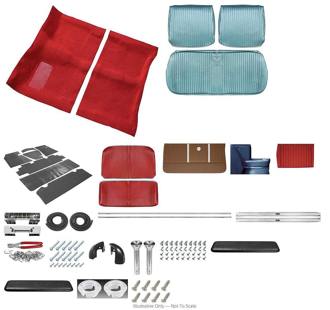 Photo of Interior Kit, 1964 Chevelle Stage II, Split Bench, Convertible-PUI