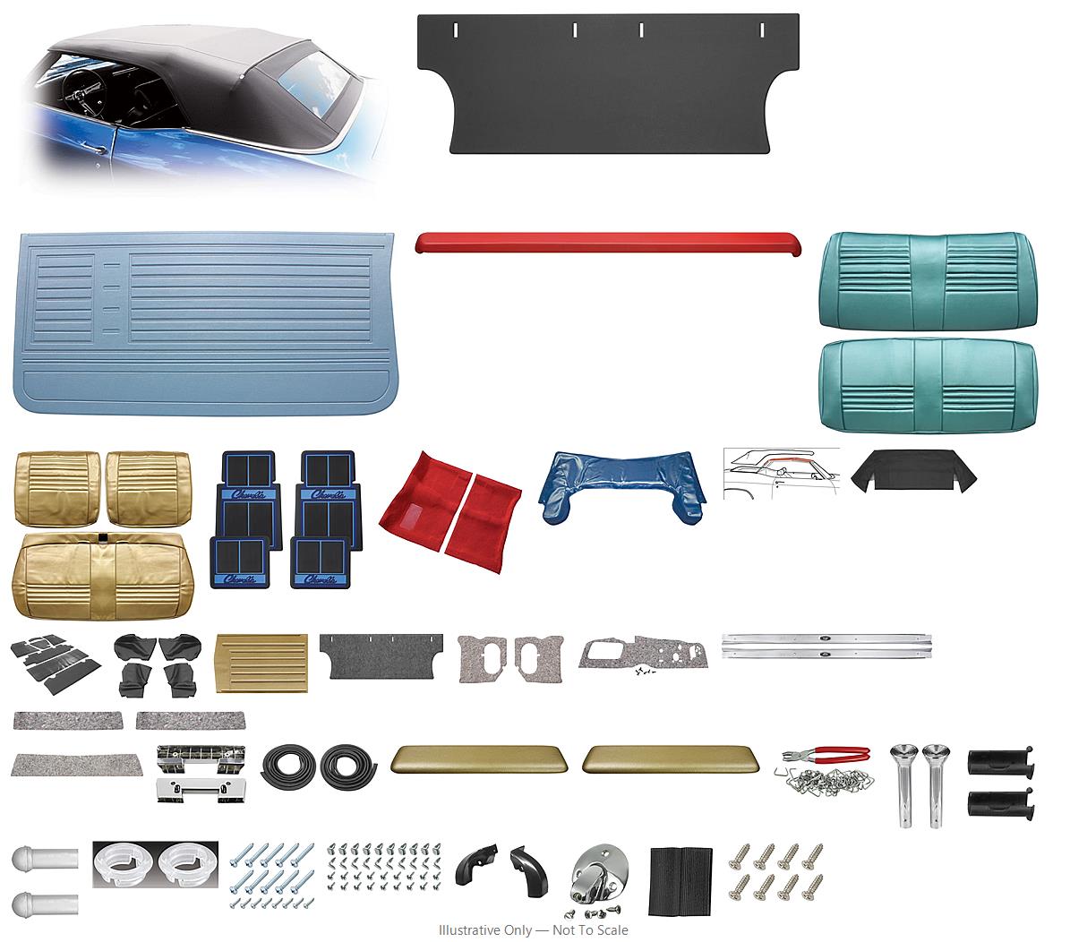 Photo of Interior Kit, 1967 Chevelle Stage III, Split Bench, Convertible, DI