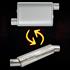 Muffler, Pypes, M-80 Race Pro, Round 2-1/2" Offset In/Out, 14" Long