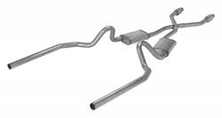 Exhaust Set, Pypes, 78-88 G-Body Exc. EC, 2.5" Crssmmbr-Bck w/X-Pipe/Cats