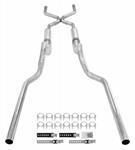 Exhaust Set, Pypes, 1963-66 C10/C1500, X-member Back, H-Bomb/H-Pipe, 409SS, 2.5"