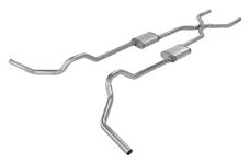 Exhaust Set, Pypes, 1975-87 C10/C1500, X-Member Back, H-Bomb/H-Pipe, w/Cat Cnv.