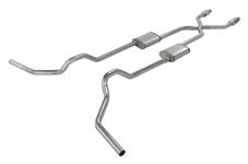 Exhaust Set, Pypes, 1975-87 C10/C1500, X-Member Back, X-Pipe Config. w/Cat Cnv.