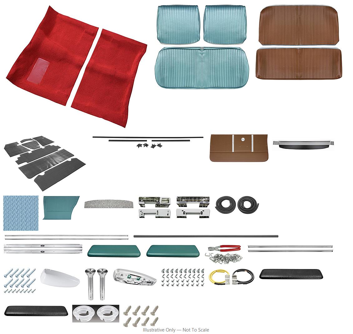 Photo of Interior Kit, 1964 Chevelle Stage II, Split Bench, Coupe-PUI