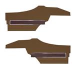Side Panels, 1972 Cutlass, S Sports Coupe (Sedan) Rear Assembled LEG