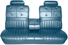 Seat Upholstery, Madrid Grain, 1970 Cutlass Supreme, Front Split Bench w/ Armrest LEG