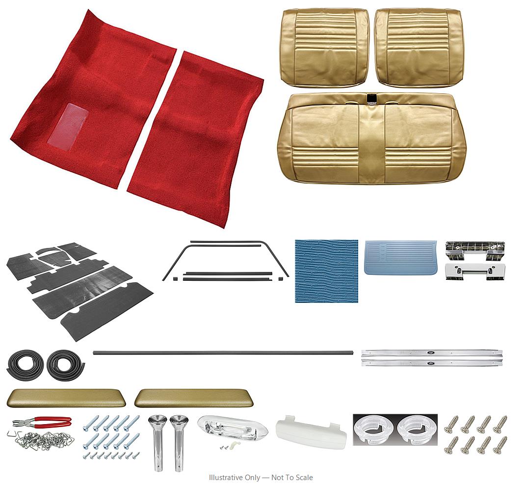 Photo of Interior Kit, 1967 El Camino Stage II, Split Bench, DI