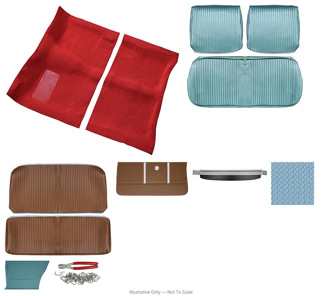 Photo of Interior Kit, 1964 Chevelle Stage I, Split Bench, Coupe-PUI
