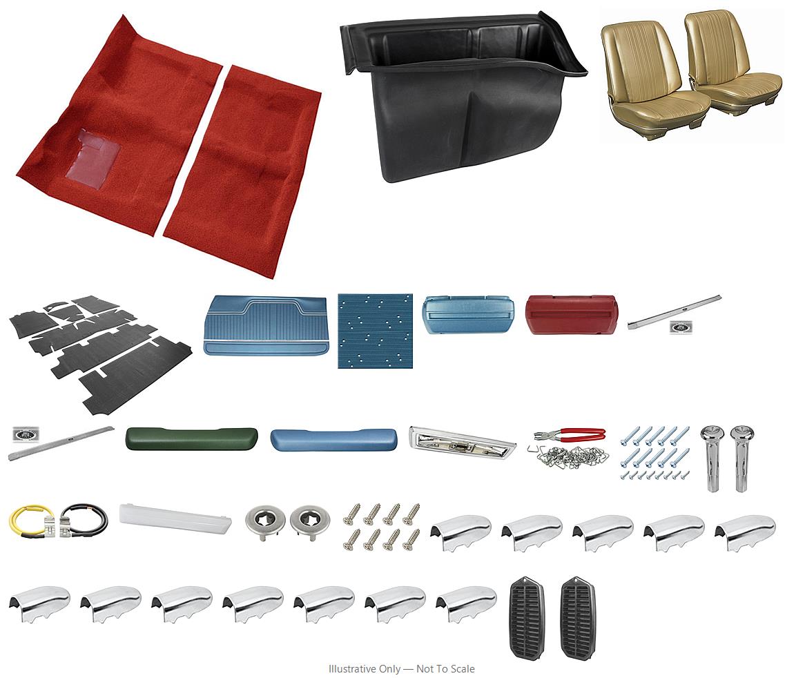 Photo of Interior Kit, 1970 El Camino Stage II, Buckets, Distinctive