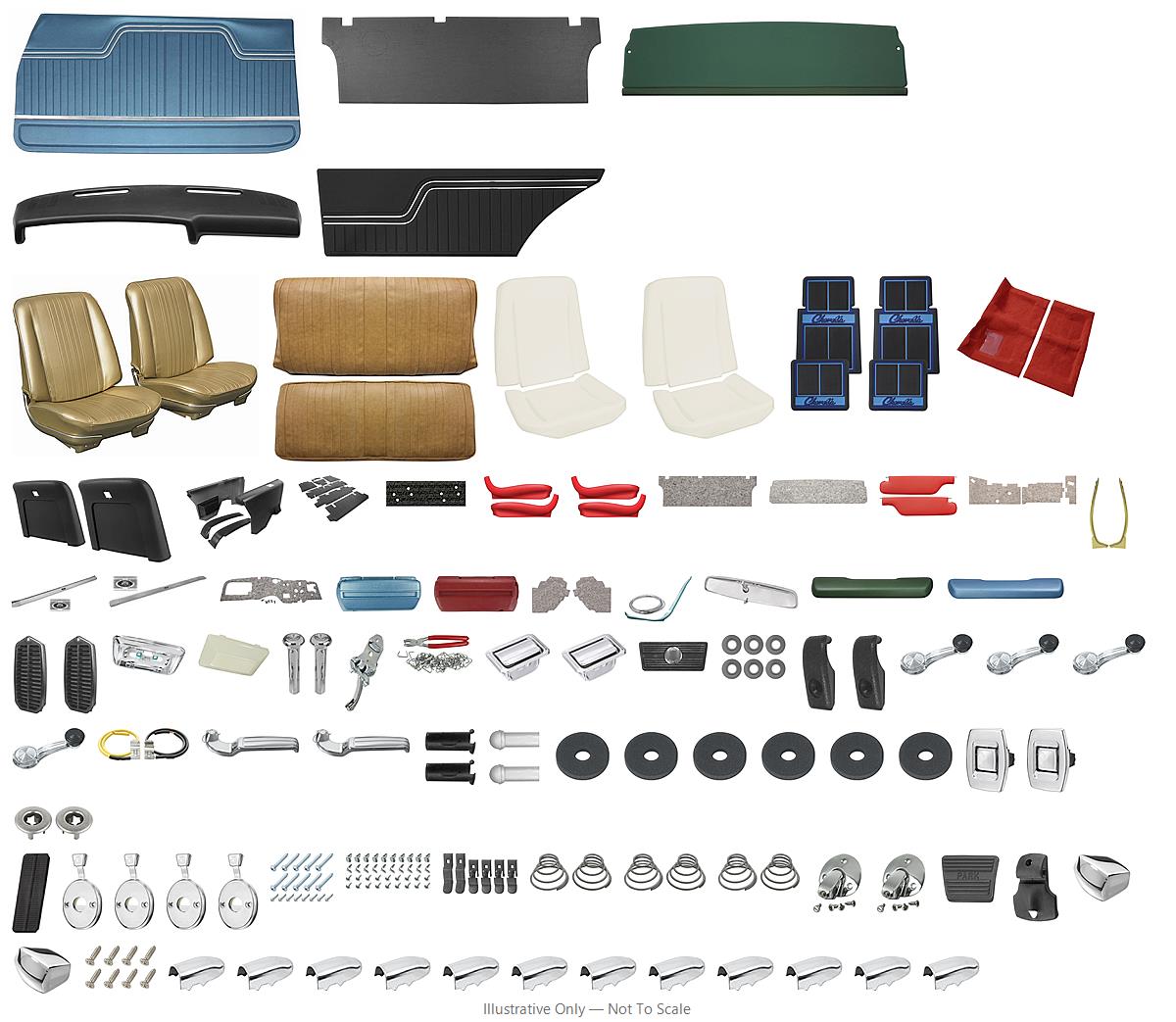 Photo of Interior Kit, 1970 Chevelle Stage IV, Buckets, Coupe, Distinctive