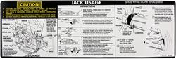Decal, Jacking Instructions, 1978-87 Buick Station Wagon, GM # 472350