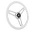 Steering Wheel, Grant Classic 5, 3-Spoke, 14-1/2" White w/Chrome Spokes
