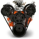 Pulley System, Raven V-Drive, 1964-88 SBC, V-Belt, w/AC, w/o Power Steering