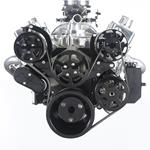 Pulley System, S-Drive, 1964-88 SBC, 6-Rib, w/PS & Billet Reservoir