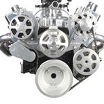 Pulley System, S-Drive, 1964-88 SBC, 8-Rib, w/PS, w/o Reservoir