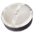 Air Cleaner, Eddie MS Billet Aluminum, 14" Round Washable Filter, Diamond Top