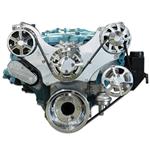 Pulley System, S-Drive, 64-68 Pont 326-455 8 Bolt W/P, 6-Rib, w/PS & Plastic Res