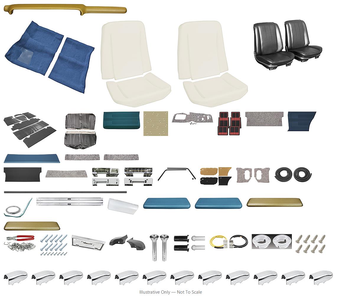 Photo of Interior Kit, 1967 GTO/LeMans Coupe, Stage III, Buckets, LEG