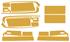 Decal, 72 Cutlass, Body Stripe Kit, Hurst Olds, Reflective Gold