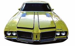 Decal, 71-72 Cutlass, Hood, Trunk, Stripe Kit, W-29