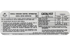Decal, Emissions, 1979 Buick, 350-4V, AT/MT, AY 460125