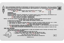 Decal, Emissions, 1970 Cutlass, 350-4V, AT/MT, OI