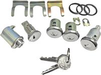 Lock Set, Ignition/Door/Glove/Barn Door, 1967-68 Suburban, Early Key