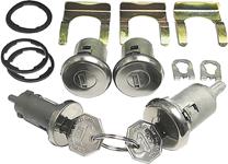 Lock Set, Ignition/Door/Tailgate, 1967-68 Suburban w/Rr Barn Doors, Early Keys