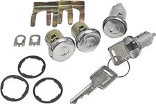 Lock Set, Ignition/Door/Tailgate, 1967-72 Suburban w/Rr Barn Doors, Late Keys