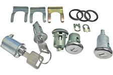 Lock Set, Ignition/Door/Glove/Barn Door, 1967-72 Suburban, Late Key