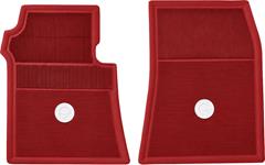 Floor Mats, OE Style w/Bowtie Insert, 1964 Chevelle & El Camino Front, 2pc, LEG