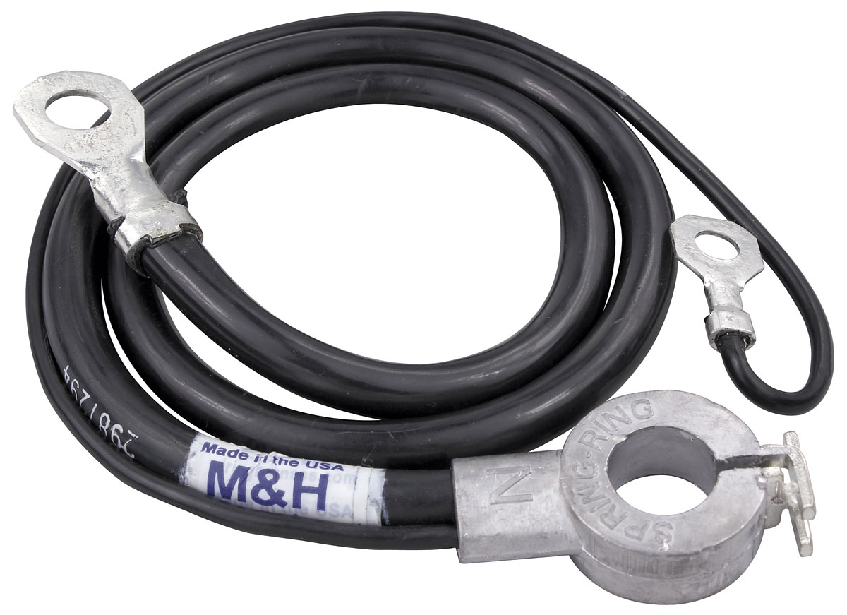 M&H Spring Ring Battery Cable, 196566 CH/EC, Negative, w/ Heavy Duty