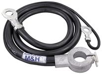 Spring Ring Battery Cable, 1965-66 CH/EC, V8, Negative, w/Heavy Duty Battery