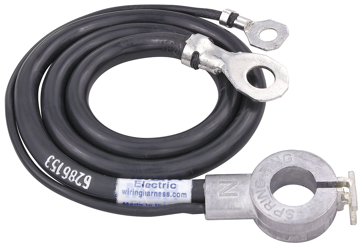 M&H Spring Ring Battery Cable, 1967 CH/EC 396, Negative, w/ HD